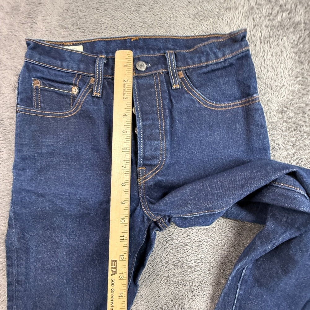 Levi's Premium Big E 501 S Womens Jeans 28x30 Dark Wash Vintage Denim Button - Picture 7 of 10